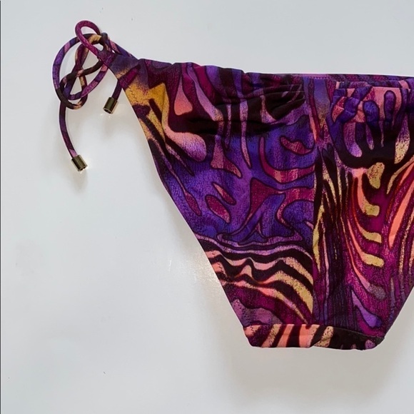 Fun Purple & Magenta Side Tie Swim Bottom Medium - Picture 7 of 7